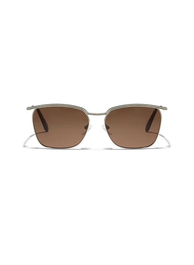 Blackout Sandy,Unisex Sunglasses, Rectangle Sunglasses, UV Protection: UV400 (Silver,Brown)