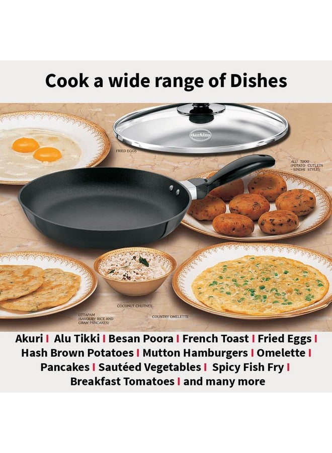 Hawkins Futura 24 cm Frying Pan, Non Stick Fry Pan with Glass Lid, Frypan, Black (NF24G - Image 5