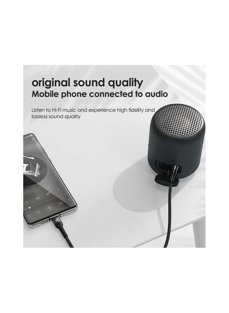 Phone Planet Lightning To 120 mm jack AUX Audio Cable For iphone Black  - Image 2