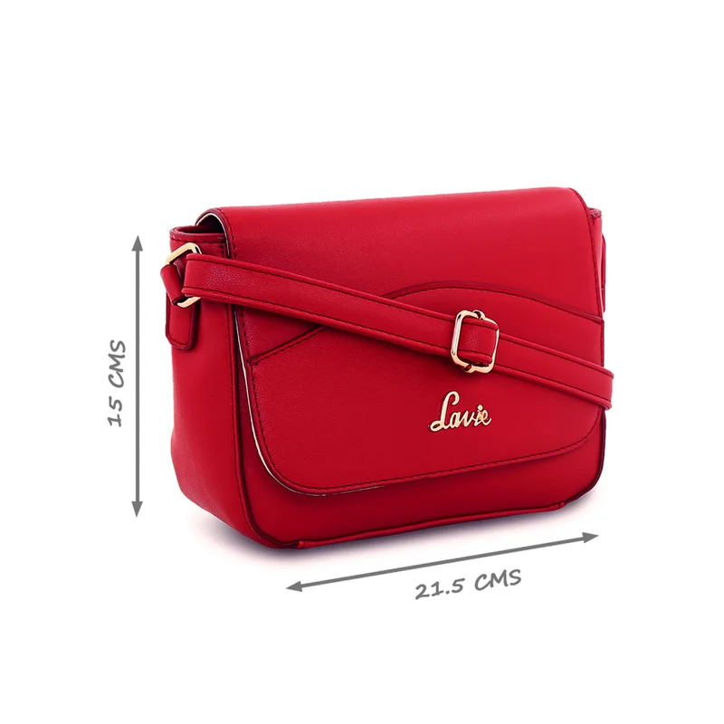 Lavie  Broxa Flap Over Women's Sling (Red) for Women | Best Price UAE