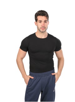 REDCOTTON Undershirt for men, short sleeves, Regural  fit from Red Cotton-Black  - Image 1