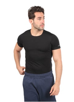 REDCOTTON Undershirt for men, short sleeves, Regural  fit from Red Cotton-Black  - Image 3