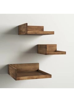 Home Gallery 3 Piece Square Solid Wood Corner Shelf 20x20/25x25/30x30 cm  - Image 5