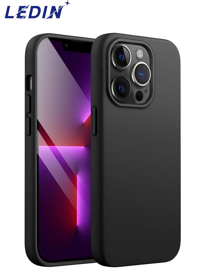 LEDIN Silicone Case for iPhone 13 Pro Max Silky Soft Touch Full Body Protective Phone Case Shockproof Cover with Microfiber Lining - Image 1