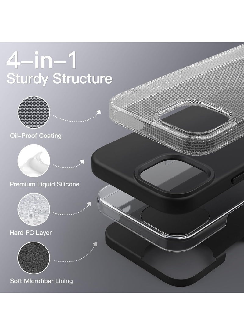 LEDIN Silicone Case for iPhone 13 Pro Max Silky Soft Touch Full Body Protective Phone Case Shockproof Cover with Microfiber Lining - Image 2