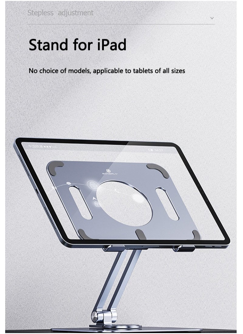 FlashHawk - Aluminum iPad Stand,Rotatable Height Adjustable Tablet Holder for 14 inch - Image 1