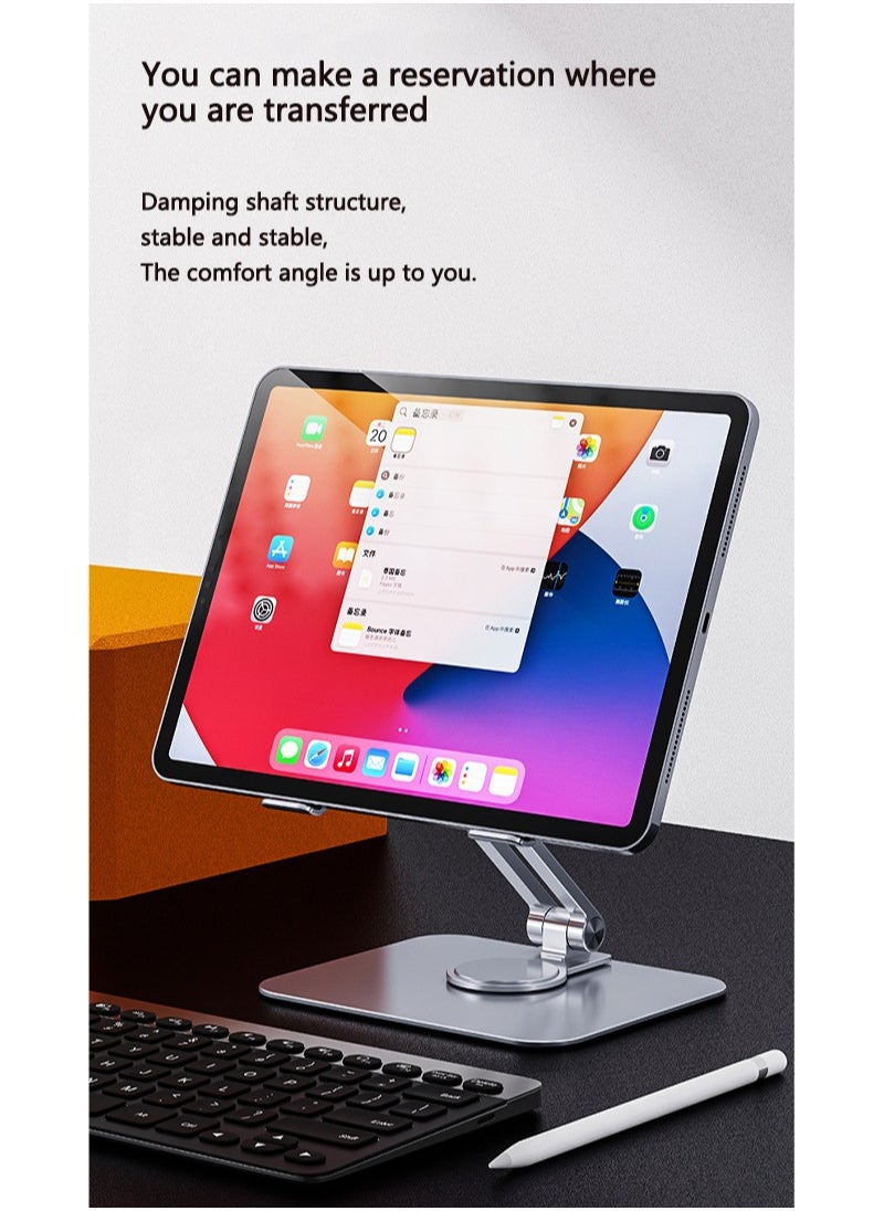 FlashHawk - Aluminum iPad Stand,Rotatable Height Adjustable Tablet Holder for 14 inch - Image 1