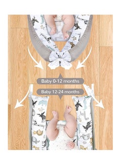 Moro Moro Cotton Baby Nest with Full Zipper – Adjustable & Portable for Newborns  - Image 3