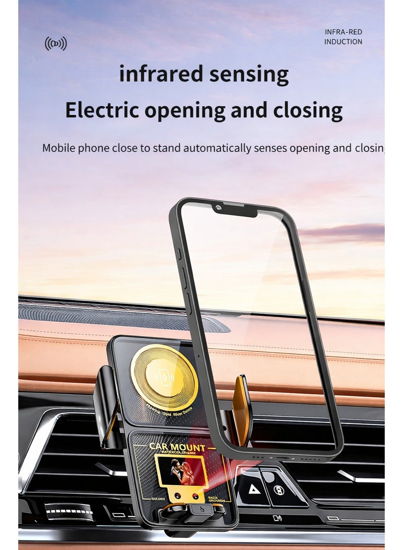 دي بي تي حامل هاتف السيارة اللاسلكي الذكي مع مشبك تلقائي وخيارات شحن متعددة الأوضاع - Image 2