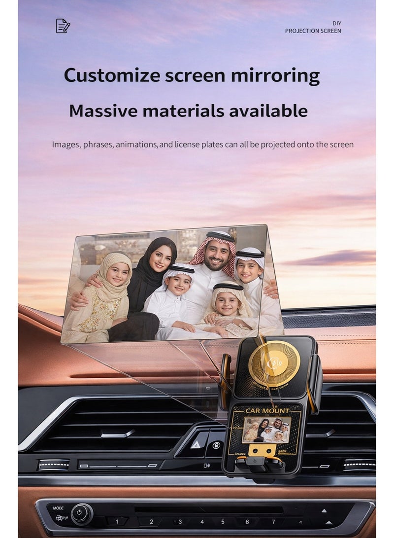 دي بي تي حامل هاتف السيارة اللاسلكي الذكي مع مشبك تلقائي وخيارات شحن متعددة الأوضاع - Image 4