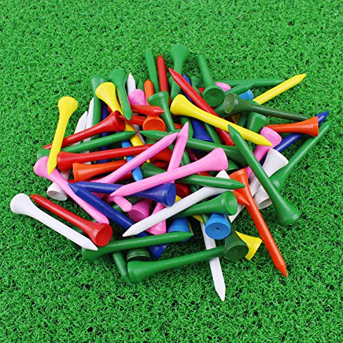 CRESTGOLF Professional 2 1/8" Deluxe Wood Golf Tees 100pcs(Mixed Color) - Image 1