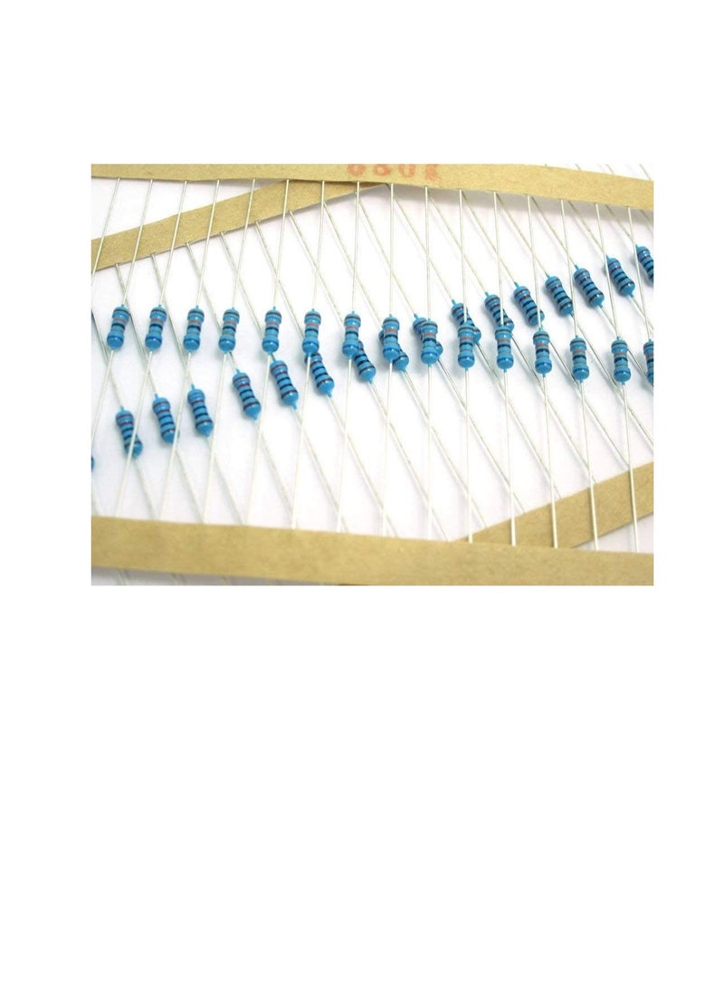 1/4W Metal Film Resistor, 5 Colour Ring Band 1% Ω Ohms Tolerance, For Electrical DIY Pack of 50 (1/4W 200Ω (200ohms))  - Image 3