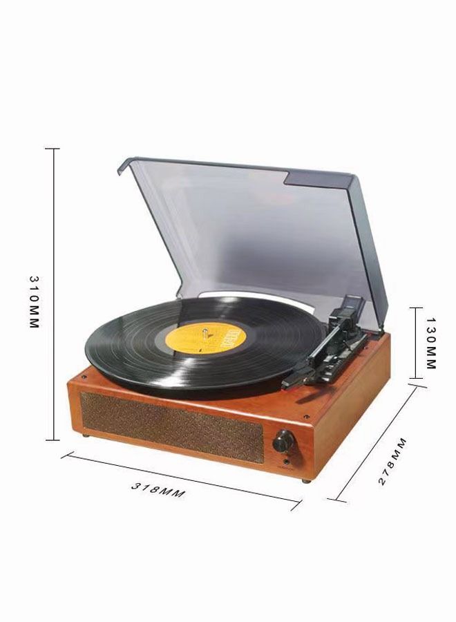Vinyl Record Player with Built-in Speakers Vintage Wireless Turntable Support 3-Speed - Image 2