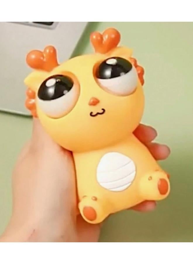 8cm Squeeze Dragon Pop Out Eyes Toys Eye Popping Dragon Stress Relief Squeezy Toy - Image 1