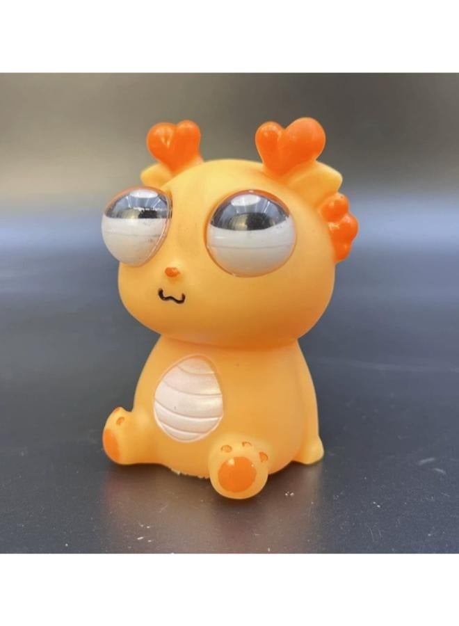 8cm Squeeze Dragon Pop Out Eyes Toys Eye Popping Dragon Stress Relief Squeezy Toy - Image 2