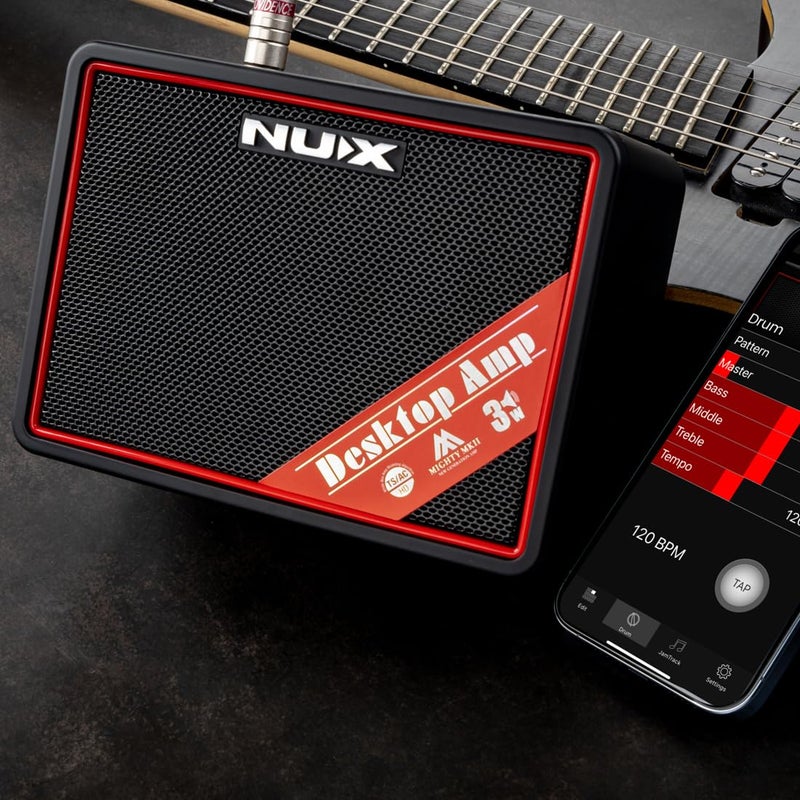NUX Mighty Lite BT MKII Guitar Amp, 3W Electric Guitar/Bass Amplifier with Clean/Overdrive/Distortion Channelï¼Œ7 Presetsï¼Œ512 Samples IR, Built in Drum Machine, Desktop Amplifier with Bluetooth - Image 3