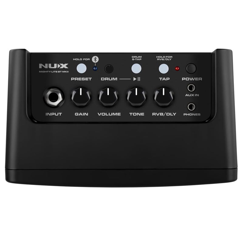 NUX Mighty Lite BT MKII Guitar Amp, 3W Electric Guitar/Bass Amplifier with Clean/Overdrive/Distortion Channelï¼Œ7 Presetsï¼Œ512 Samples IR, Built in Drum Machine, Desktop Amplifier with Bluetooth - Image 2