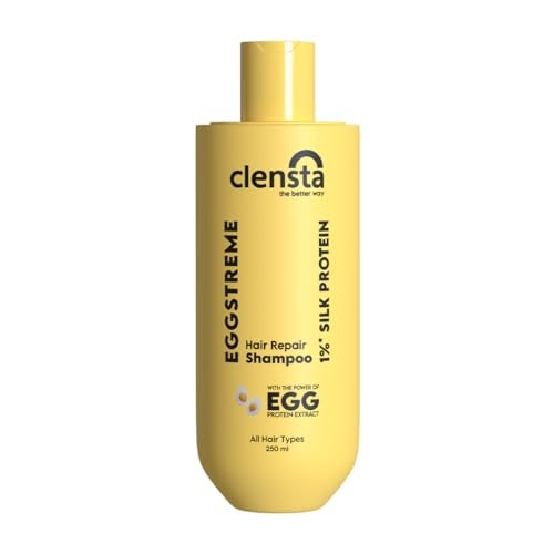 Clensta Eggstreme Hair Repair Shampoo With Egg Protein, Biotin & Hydrolyzed Silk Protein | Promotes Strengthening & Repair Damaged Hair | Sulfate & Paraben Free | For Men & Women - 250ml - Image 1