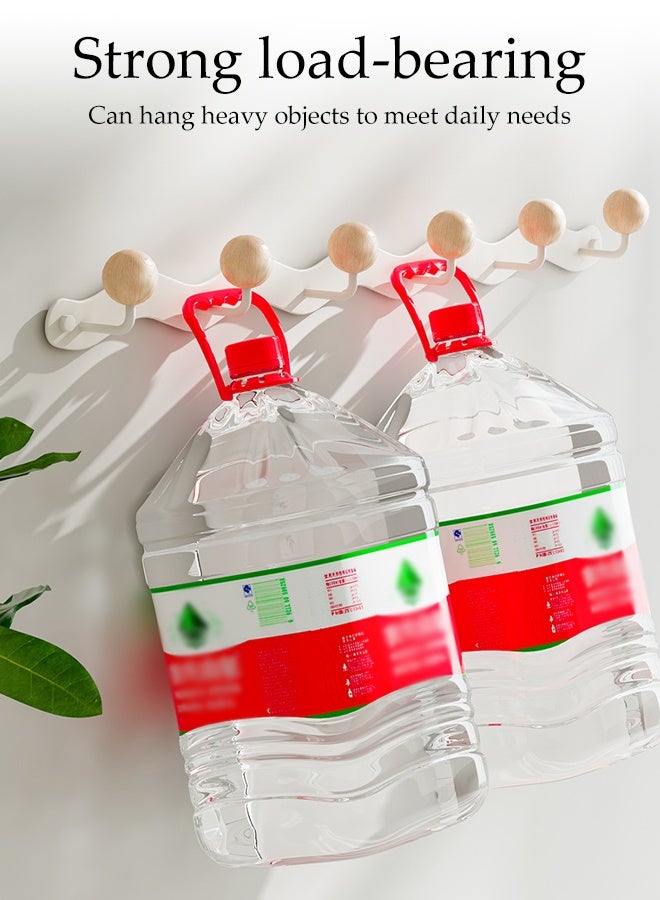 DUNISO Wall Mounted Coat Hook with 4 Hooks,Heavy Duty Hat Rack Key Hooks,Anti-Tear Metal Coat Hanger Rail,Space Saving,Waterproof and Moisture-Proof,for Hat Robes Keys Towel,Entryway, Bathroom, Bedroom, Kitchen - Image 3