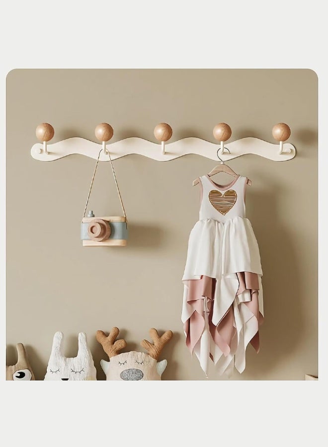 DUNISO Wall Mounted Coat Hook with 4 Hooks,Heavy Duty Hat Rack Key Hooks,Anti-Tear Metal Coat Hanger Rail,Space Saving,Waterproof and Moisture-Proof,for Hat Robes Keys Towel,Entryway, Bathroom, Bedroom, Kitchen - Image 4