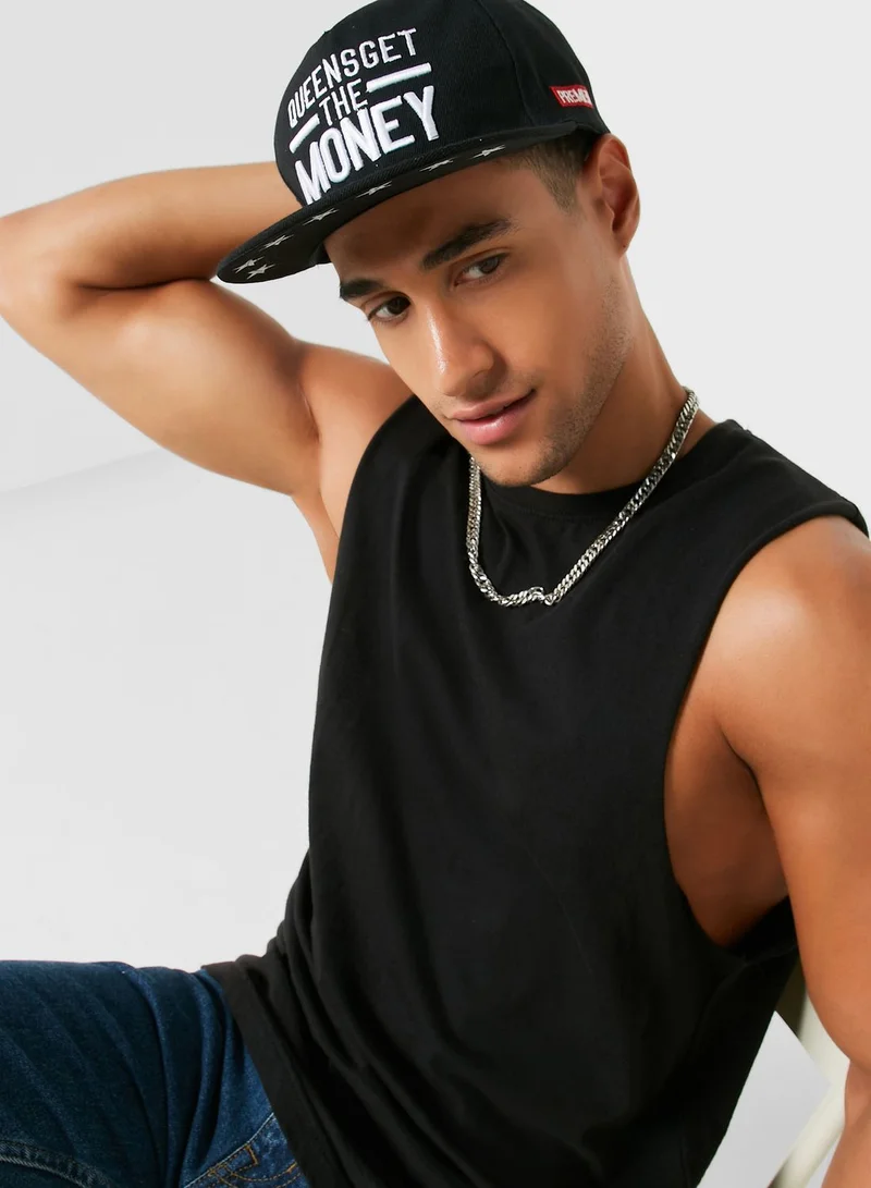 Seventy Five Quirky Slogan Flat Peak Cap