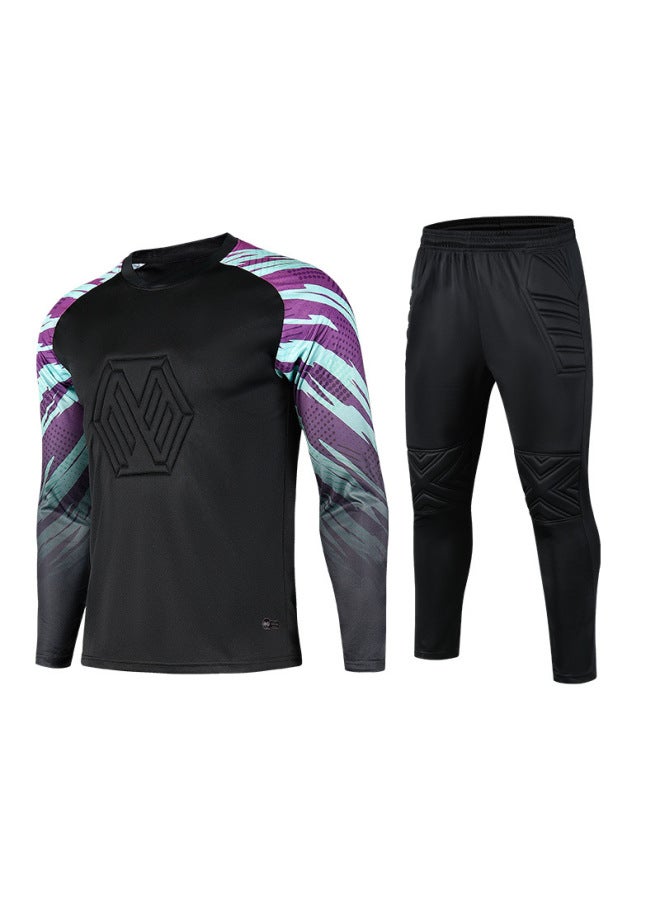 Children's Adult Goalkeeper Clothing Thickened Sponge Protective Goalkeeper Training Suit Long Sleeve Shorts Football Gantry Clothing