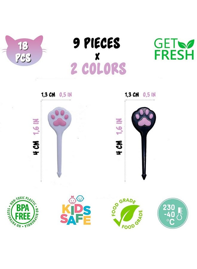 Get Fresh Animal Food Picks For Kids 18Pcs Cute Cat Paws Food Picks Set For Toddlers Lunch Box Decoration Fruit Bento Deco Children Toothpicks Reusable Animal Paws Kids Toothpicks - Image 3