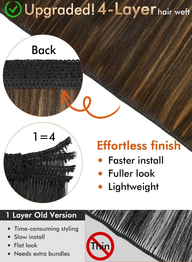 HANNE Sew in Hair Extensions 3 Bundles 18 20 22 Inch 4-Layer Craftsmanship 100% Japanese Futura Fiber Straight Bundles Synthetic Quick Weave Hair Bundles (4/27) - Image 4