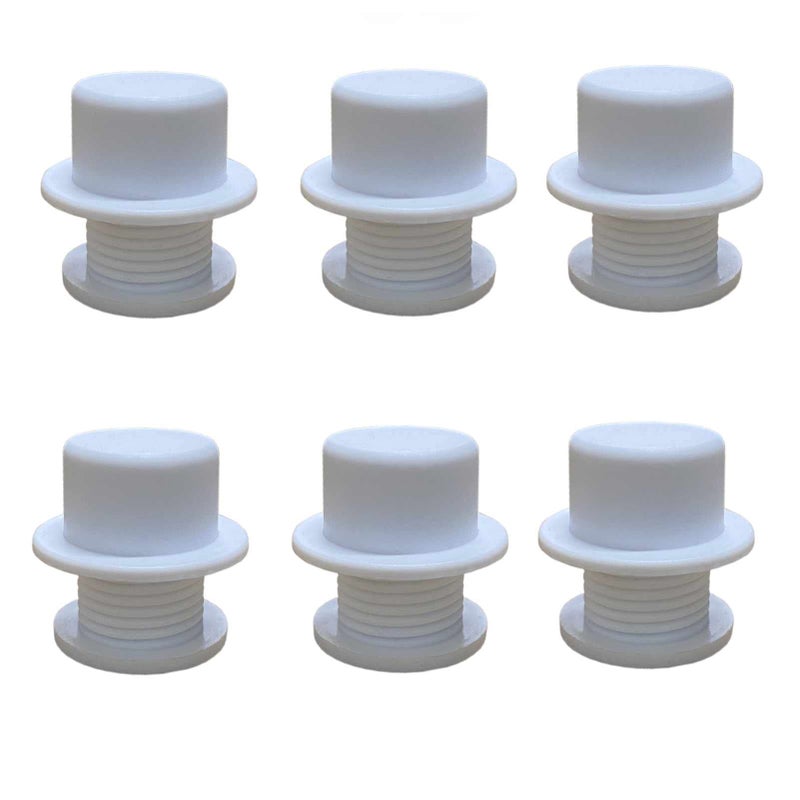 6 Sets Screw Replacement Rivets for Simply Large Tote Beach Bag Handles Straps Accessories Compatible for Strap Hole Diameter Not Below 195mm Beach Bag White