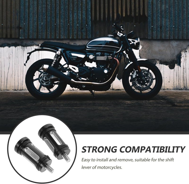 Healeved 2pcs CNC Billet Black Shift Lever with Foot Pegs Compatible with Xl883 1200 X48 Cruiser Touring and Softail Motorcycle Gear Shift Assist - Image 4