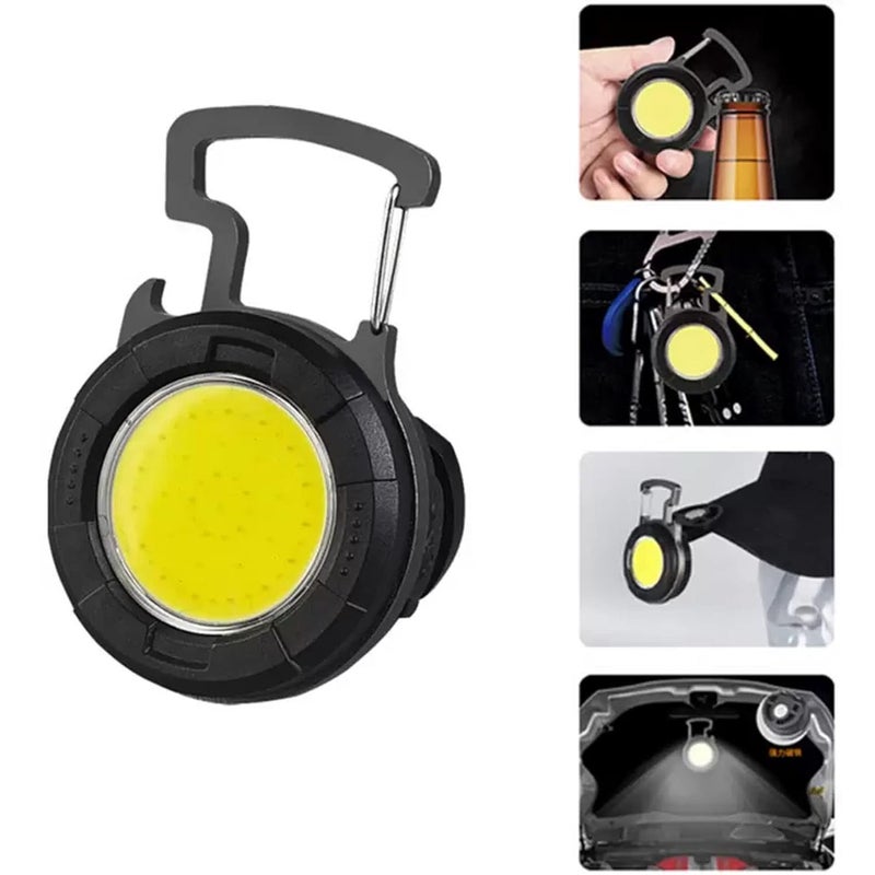 Care4 Care 4 LED Cob Small Flashlights 800 Lumens Rechargeable COB Keychain Work Light 4 Light Modes Portable Pocket Keychain Light with Magnet Base Walking Camping Emergency Lighting  - Image 5