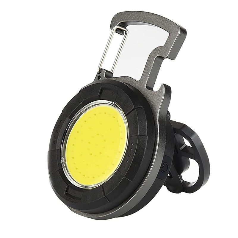 Care4 Care 4 LED Cob Small Flashlights 800 Lumens Rechargeable COB Keychain Work Light 4 Light Modes Portable Pocket Keychain Light with Magnet Base Walking Camping Emergency Lighting  - Image 1