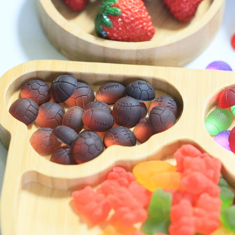 Amyandone Mini Sport Balls Silicone Mold - 94 Cavities Semi Sphere Balls Chocolate Candy Molds for Making Gummy/Fondant/Snack Biscuits/Cake Decor/Fruit Snack/Dog Treat/Sugar Craft (with a Scraper) - Image 5