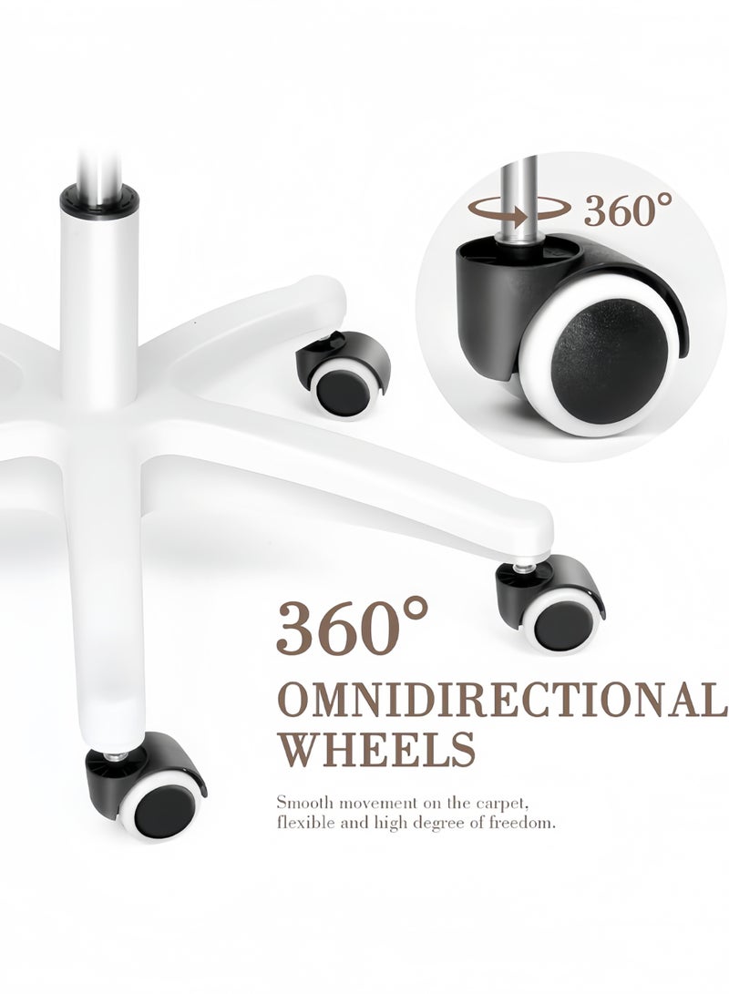 Computer Chair, Ergonomic Office Chair, Makeup Chair for Girls, with Pillow, Height Adjustable Swivel Office Chair, Vanity Chair, Desk Chair for Dormitorie, Office, Bedroom, Study Room - Image 5