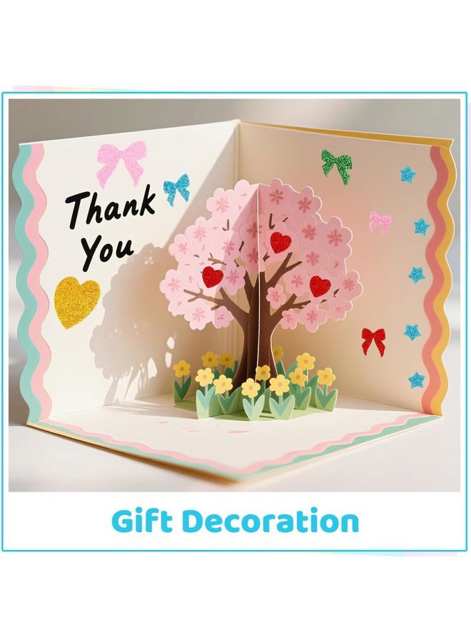 WSICSE 360 Pieces Glitter Foam Stickers, Self Adhesive Stars Heart Bow-Knot Shapes Colorful Sticker Arts Craft Supplies for Greeting Cards Home Decoration - Image 3