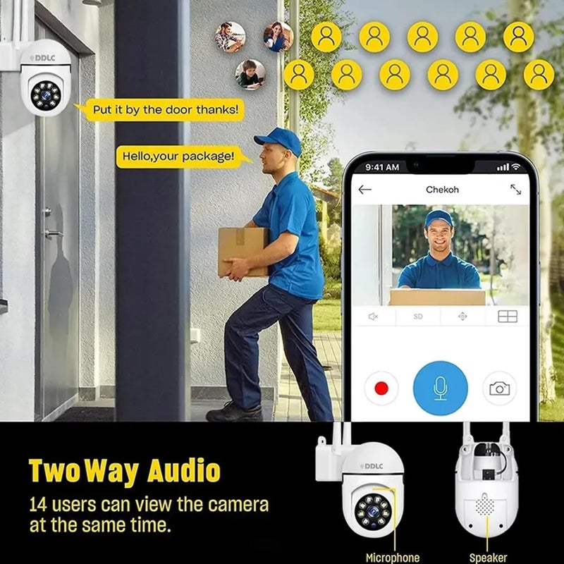 DDLC wi-fi Mini IP PTZ Camera CCTV Security Surveillance with Two Way Audio Colour Vision Indoor & Outdoor Use (MINI PTZ) - Image 5