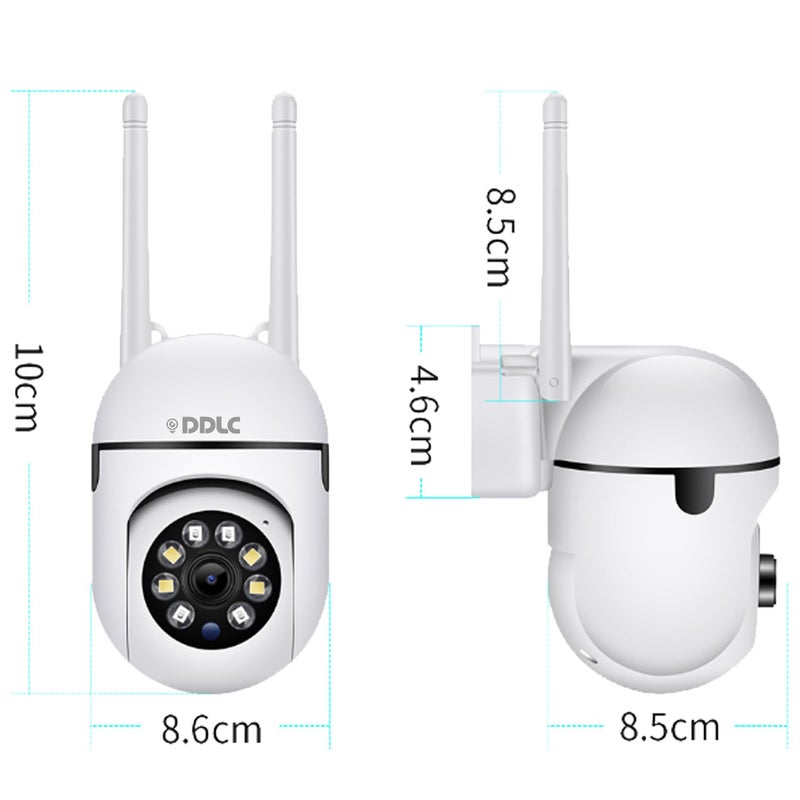 DDLC wi-fi Mini IP PTZ Camera CCTV Security Surveillance with Two Way Audio Colour Vision Indoor & Outdoor Use (MINI PTZ) - Image 2