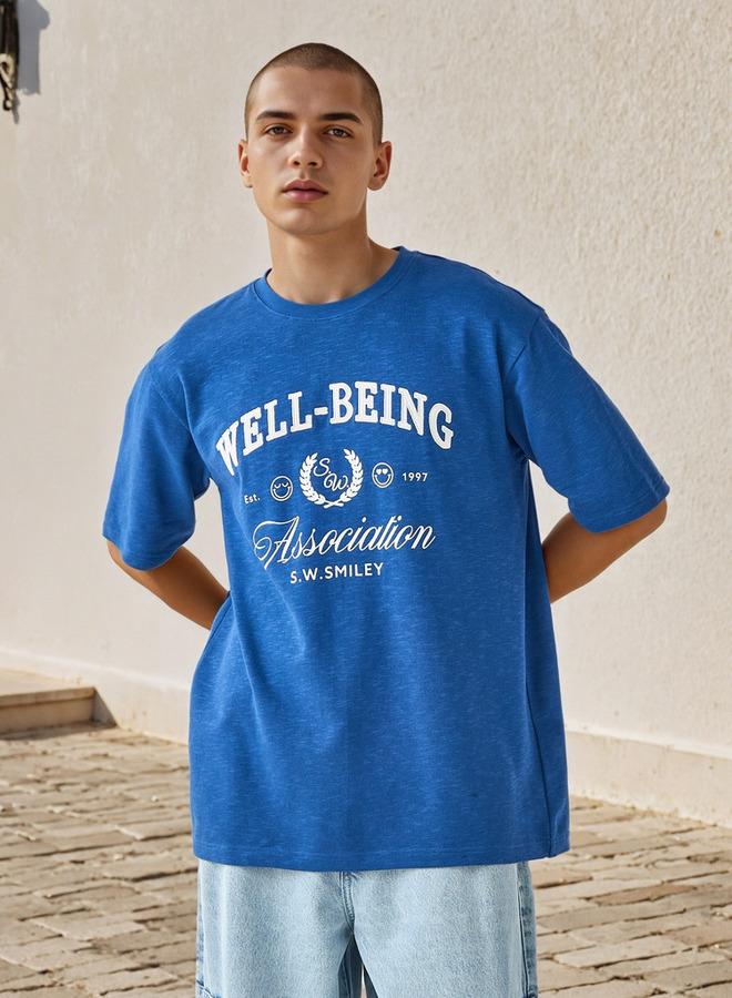 اس بي كاركترز تيشيرت مطبوع بياقة دائرية وأكمام قصيرة - Image 1