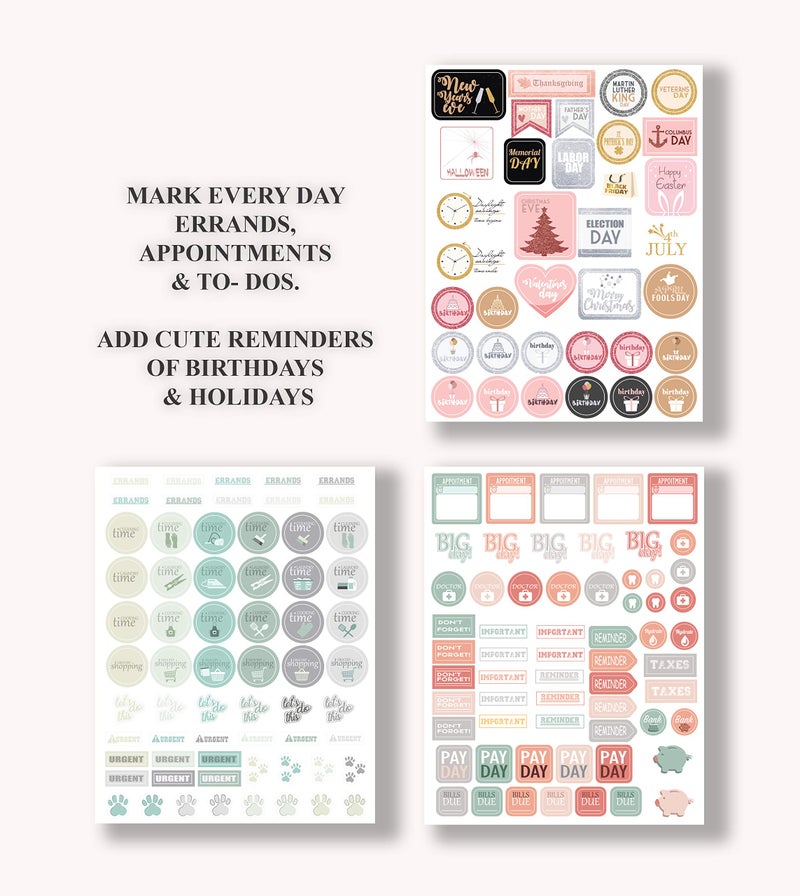 Lamare Productivity Planner Stickers for Women â€“ School, Work, Office Productivity Stickers for Planners and Calendars - Image 2
