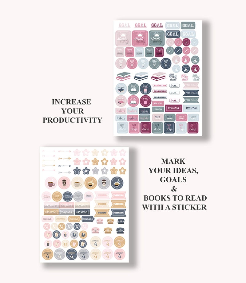 Lamare Productivity Planner Stickers for Women â€“ School, Work, Office Productivity Stickers for Planners and Calendars - Image 4