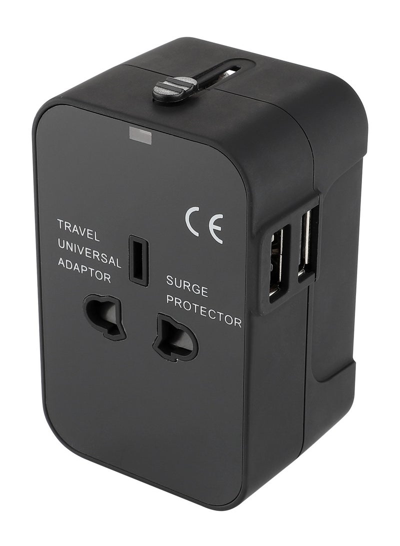 Universal Travel Adapter - Worldwide All-in-One Charger with Type C and 3 USB Ports - International Power Adapter for EU, US, UK, AUS - Image 2