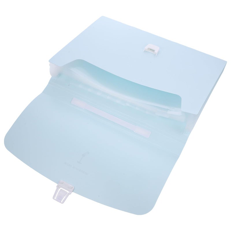 أوراق منظمة قابلة للتوسيع باللون الأزرق الفاتح - حافظة مستندات محمولة 13 جيب مقاس A4 - Image 2