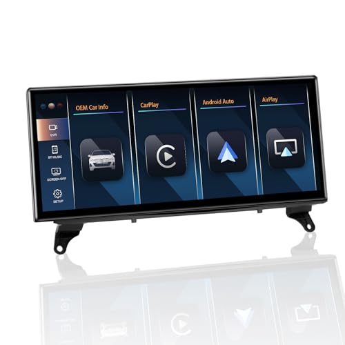 PEMP Linux 12.3" Ultra-Thin Screen E70 E71 Wired and Wireless CarPlay Retrofit Android Auto, 1920 x 720 Display Mirror Link Car Radio Bluetooth Video Player Screen for BMW X5 X6 CIC(2010-2012) - Image 1