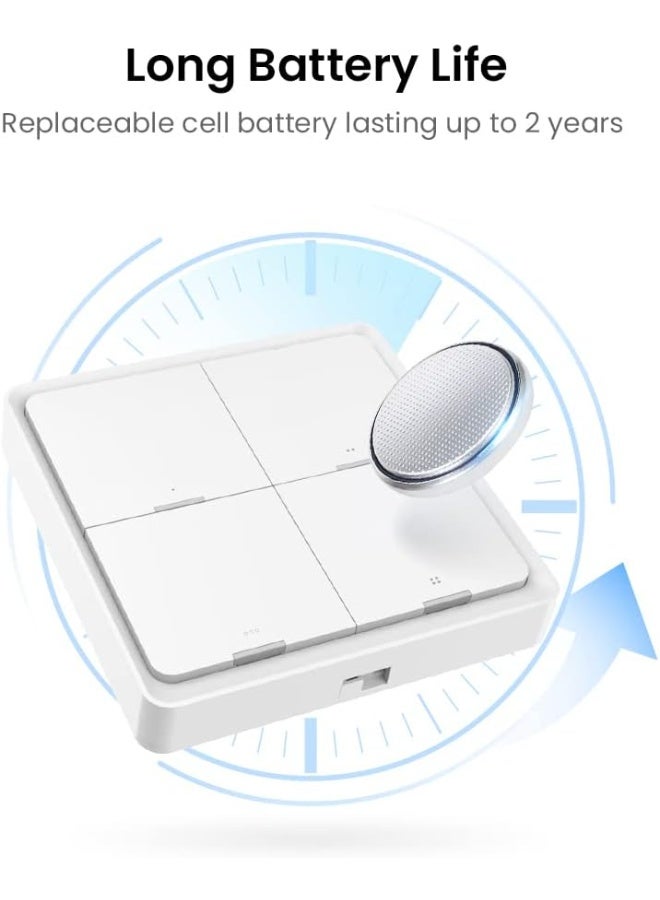 برودلينك مفتاح ذكي Broadlink BLE - وحدة تحكم مصباح لاسلكية، اضغط على الأزرار لتنشيط المشاهد، SC4B4 - Image 5