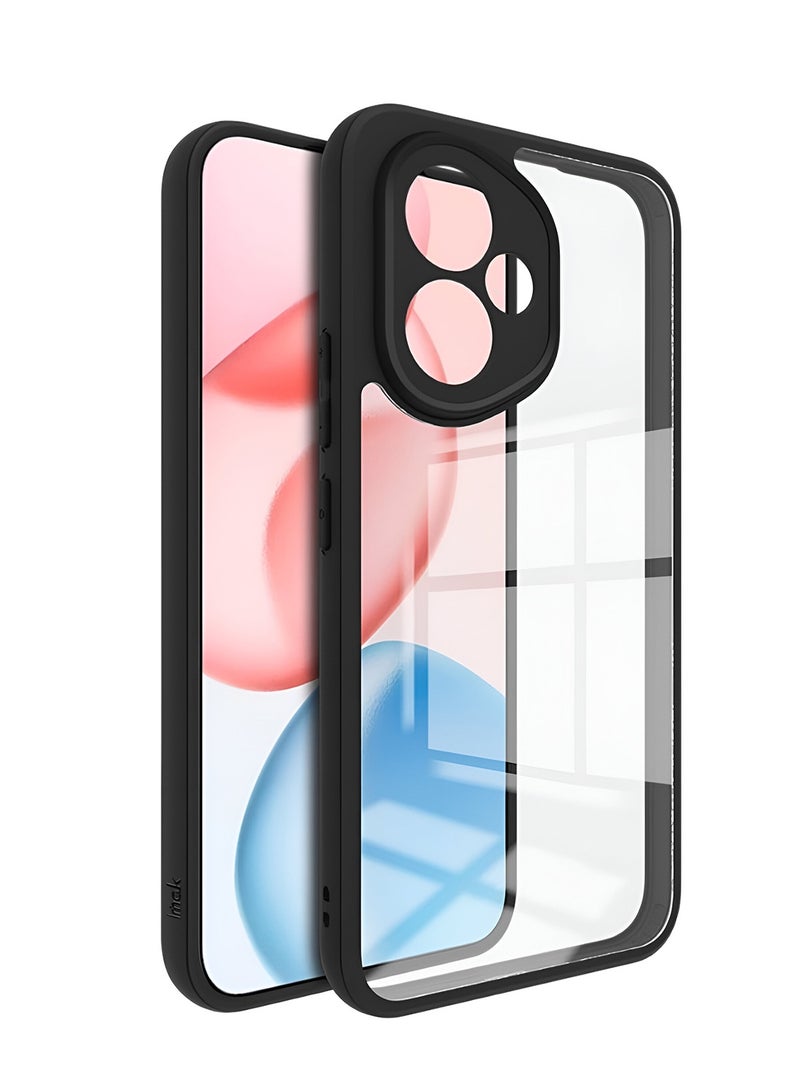 Wtech Honor 400 5G 2025 Hybrid TPU Silicone with Raised Armour Bumpers Slim Case Cover (MCAPSA) - Clear/Black - Image 1