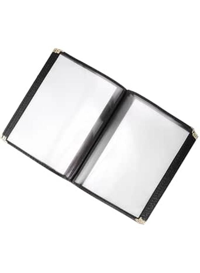 غلاف قائمة A4 من PVC مع 12 غلافًا واقيًا أسود للمطعم والبار والمقهى - Image 1