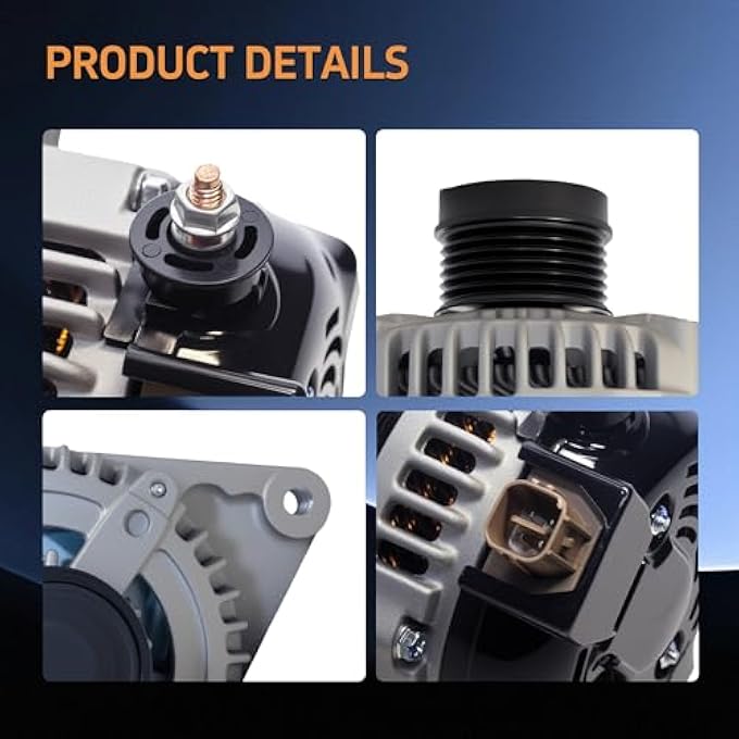 tiubvfdd 104211-3541 Alternator New 12V 125A Compatible with 2015-2017 Toyota Camry L4 2.5L & 2013-2018 Toyota RAV4 L4 2.5L AWD - Replaces 104211-3161, 11163, 270600V170, 27060-0V170 - Image 4