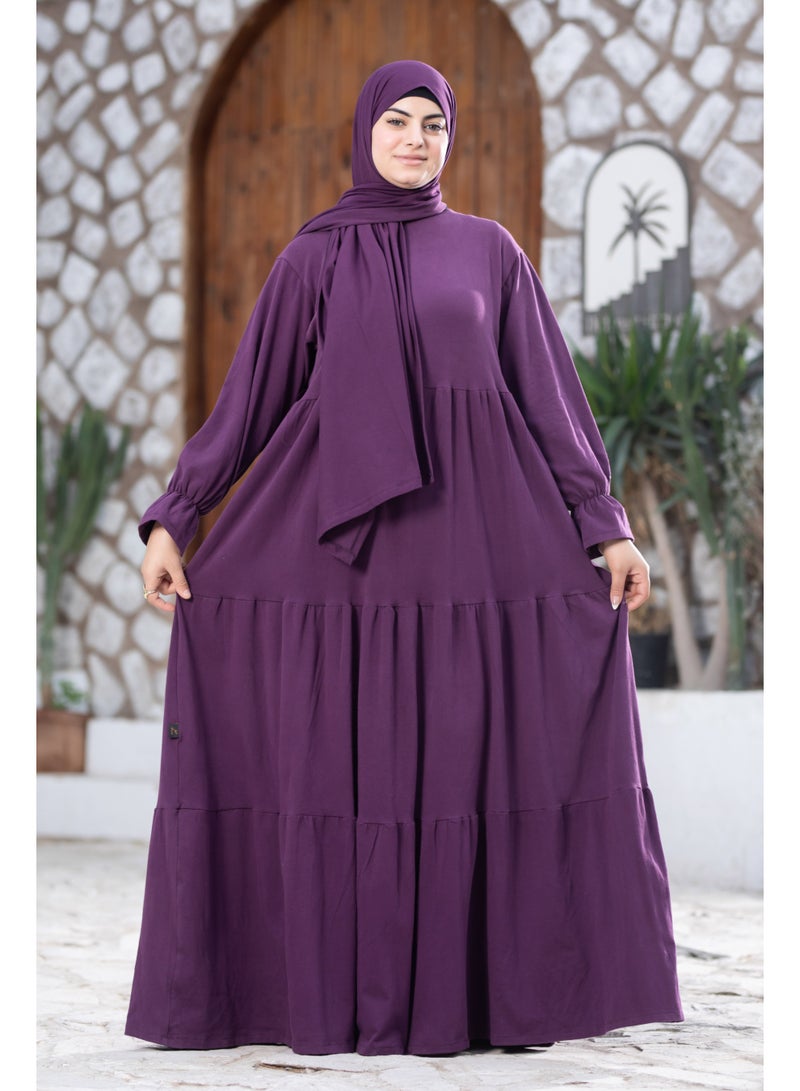 SATR HIJABI Elegant Plum Isdal – Modest Prayer Outfit for Women - Image 2