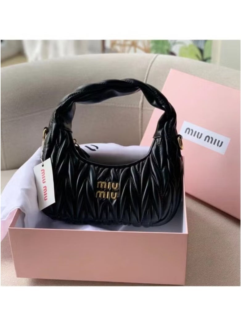Miu Miu PleatedCross-body Shoulder Bag Handbag 20*14.5*6cm  - Image 5