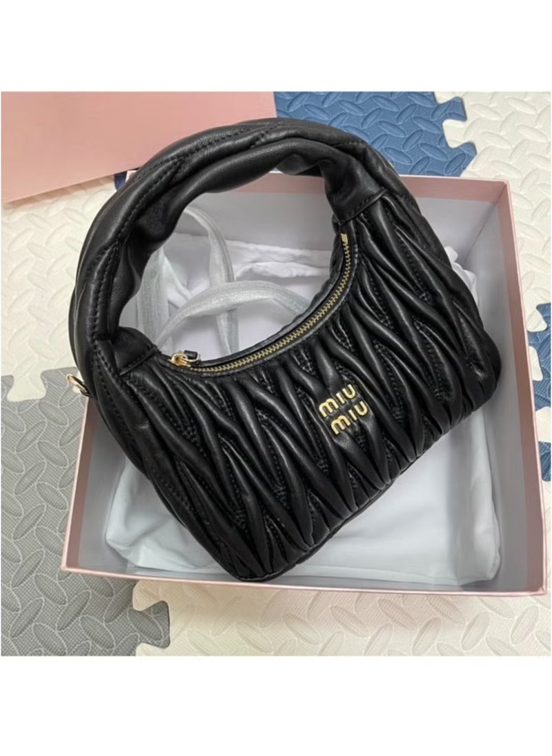 Miu Miu PleatedCross-body Shoulder Bag Handbag 20*14.5*6cm  - Image 4